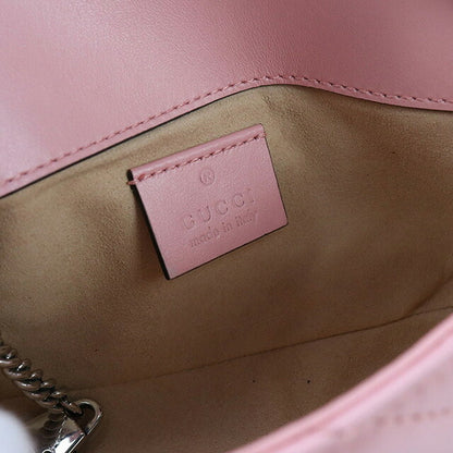 中古 グッチ 斜め掛け ショルダーバッグ レディース ブランド GUCCI GGマーモント ミニ レザー 476433 ピンク バッグ USDGU96455011