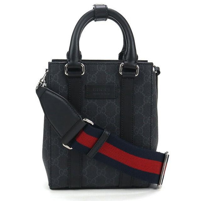 中古 グッチ ハンドバッグ メンズ ブランド GUCCI GGスプリーム 2WAY ミニ トートバッグ レザー 696010 ブラック バッグ USDGU96461011