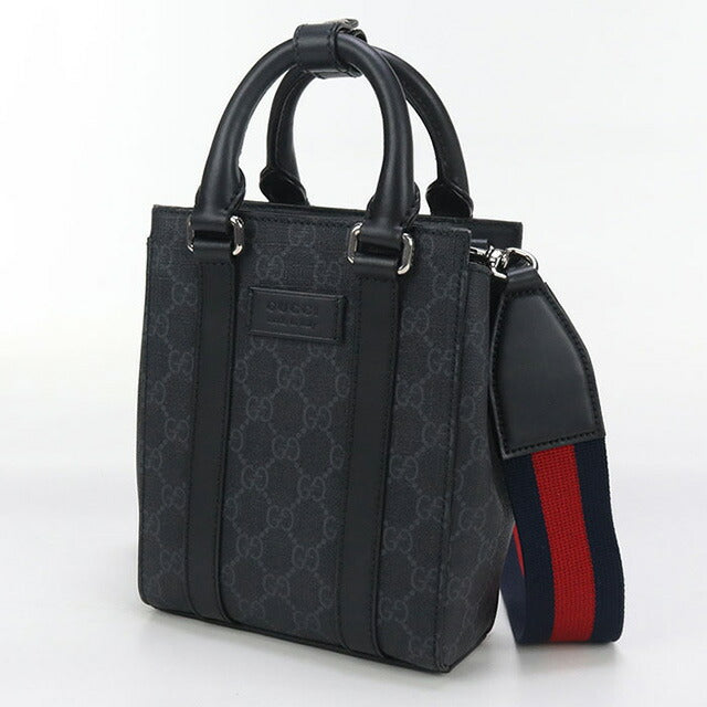 中古 グッチ ハンドバッグ メンズ ブランド GUCCI GGスプリーム 2WAY ミニ トートバッグ レザー 696010 ブラック バッグ USDGU96461011