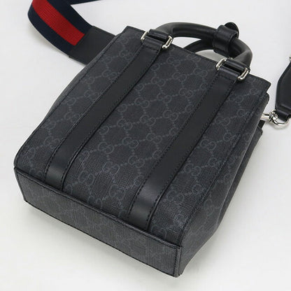 中古 グッチ ハンドバッグ メンズ ブランド GUCCI GGスプリーム 2WAY ミニ トートバッグ レザー 696010 ブラック バッグ USDGU96461011