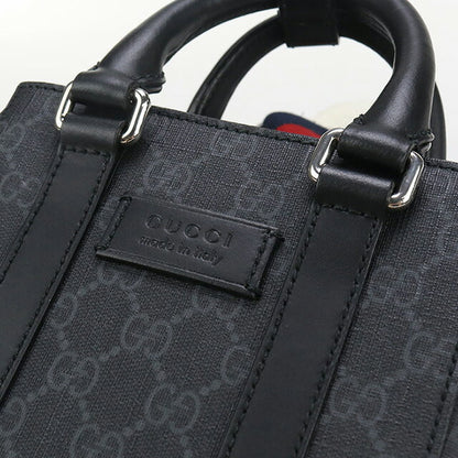 中古 グッチ ハンドバッグ メンズ ブランド GUCCI GGスプリーム 2WAY ミニ トートバッグ レザー 696010 ブラック バッグ USDGU96461011