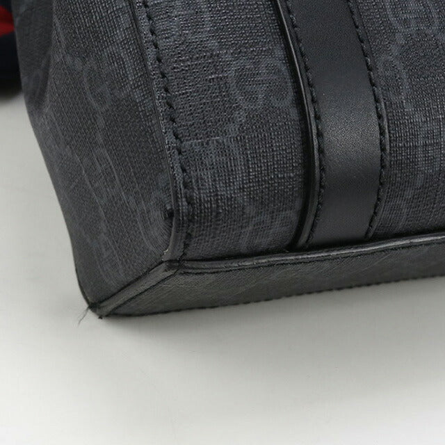 中古 グッチ ハンドバッグ メンズ ブランド GUCCI GGスプリーム 2WAY ミニ トートバッグ レザー 696010 ブラック バッグ USDGU96461011