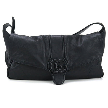 中古 グッチ ショルダーバッグ レディース ブランド GUCCI ダブルG ショルダーバッグ レザー 767209 ブラック バッグ USDGU97147011