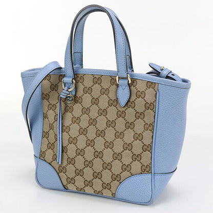 中古 グッチ ハンドバッグ レディース ブランド GUCCI GGキャンバス 2WAYハンドバッグ レザー 449241 ブルー バッグ USDGU97179011