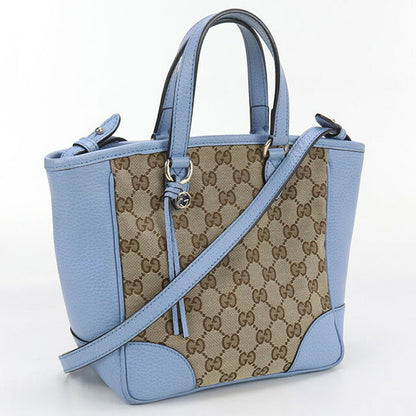 中古 グッチ ハンドバッグ レディース ブランド GUCCI GGキャンバス 2WAYハンドバッグ レザー 449241 ブルー バッグ USDGU97179011