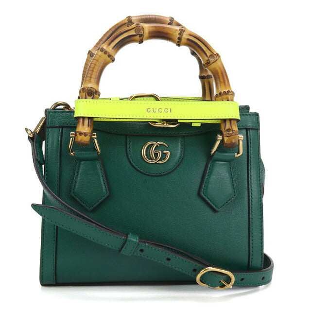 中古 グッチ ハンドバッグ レディース ブランド GUCCI グッチ ダイアナ スモール トートバッグ 2WAY レザー 655661 グリーン バッグ USDGU97440011