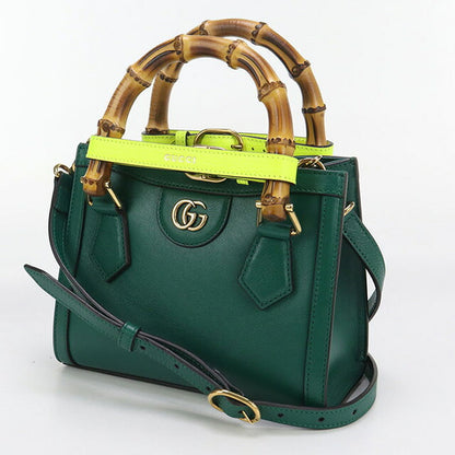 中古 グッチ ハンドバッグ レディース ブランド GUCCI グッチ ダイアナ スモール トートバッグ 2WAY レザー 655661 グリーン バッグ USDGU97440011