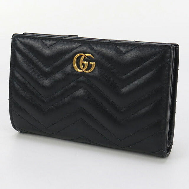 中古 グッチ 二折財布 レディース ブランド GUCCI ダブルG カードケース ウォレット 781583 ブラック 財布 USDGU97651011