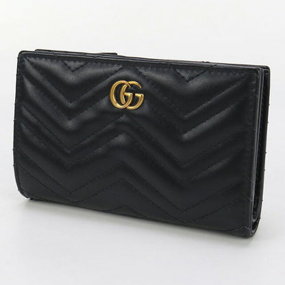 中古 グッチ 二折財布 レディース ブランド GUCCI ダブルG カードケース ウォレット 781583 ブラック 財布 USDGU97651011