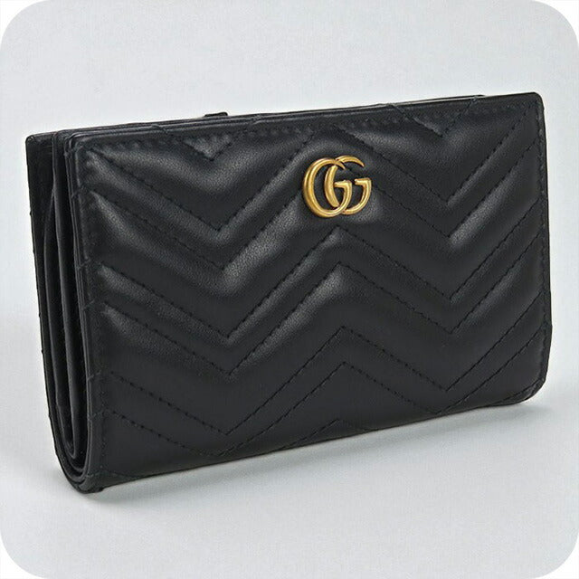 中古 グッチ 二折財布 レディース ブランド GUCCI ダブルG カードケース ウォレット 781583 ブラック 財布 USDGU97651011