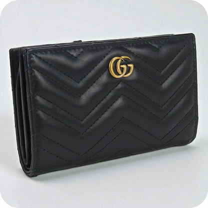 中古 グッチ 二折財布 レディース ブランド GUCCI ダブルG カードケース ウォレット 781583 ブラック 財布 USDGU97651011