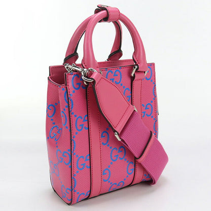 中古 グッチ トートバッグ レディース ブランド GUCCI GGエンボス ミニ 2WAY レザー 696010 ピンク バッグ USDGU97693011