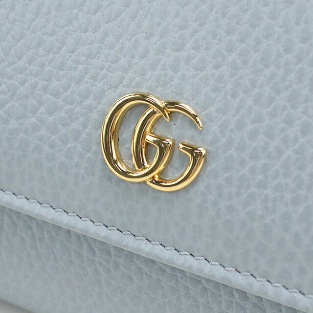 中古 グッチ 長財布二折 レディース ブランド GUCCI ダブルG コンチネンタルウォレット レザー 456116 ブルー 財布 USDGU97867011