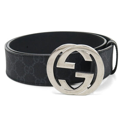 中古 グッチ ベルト メンズ ブランド GUCCI GGスプリーム レザー 411924 ブラック 小物 USDGU97968011