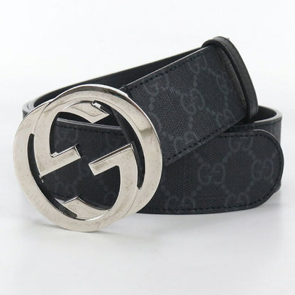 中古 グッチ ベルト メンズ ブランド GUCCI GGスプリーム レザー 411924 ブラック 小物 USDGU97968011