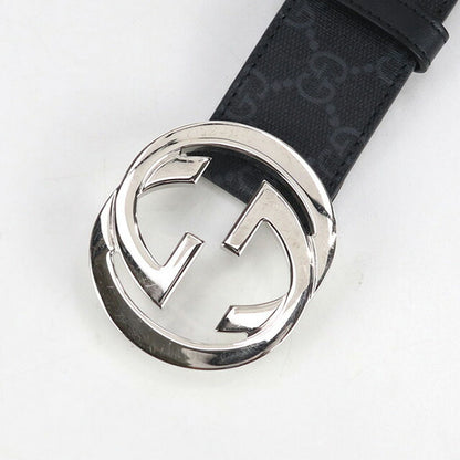 中古 グッチ ベルト メンズ ブランド GUCCI GGスプリーム レザー 411924 ブラック 小物 USDGU97968011