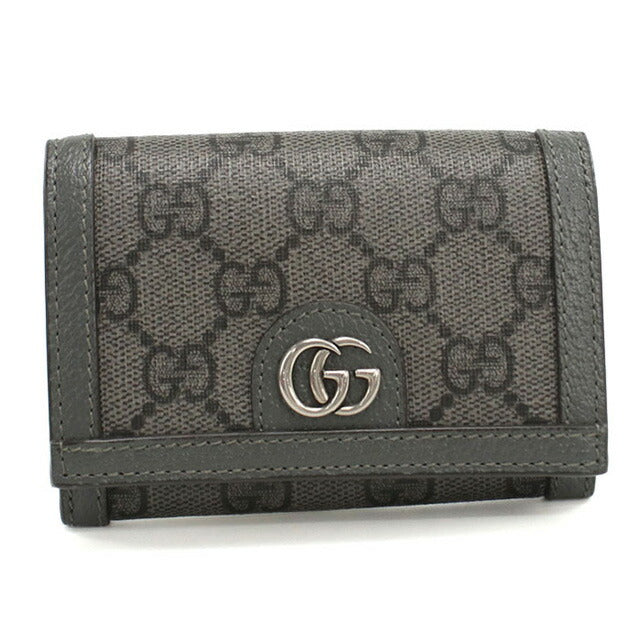 中古 グッチ 名刺入れ メンズ ブランド GUCCI オフィディア 732025 グレー 小物 USDGU98419011