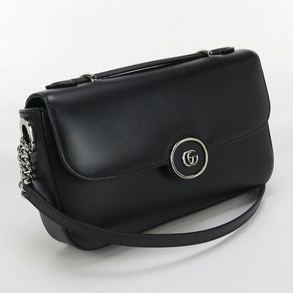 Used Gucci Handbag Ladies Brand GUCCI Petit GG 2WAY Handbag Leather 739721 Black Bag USDGU98979011