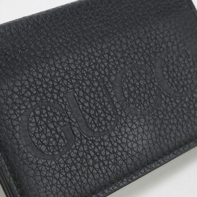 中古 グッチ 名刺入れ ユニセックス ブランド GUCCI グッチロゴ レザー 739389 ブラック 小物 USDGU99833011