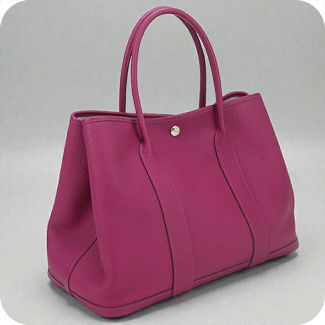 二手 Hermes 手提包 女士品牌 HERMES Garden Party PM 紫色包 USDHE100172011
