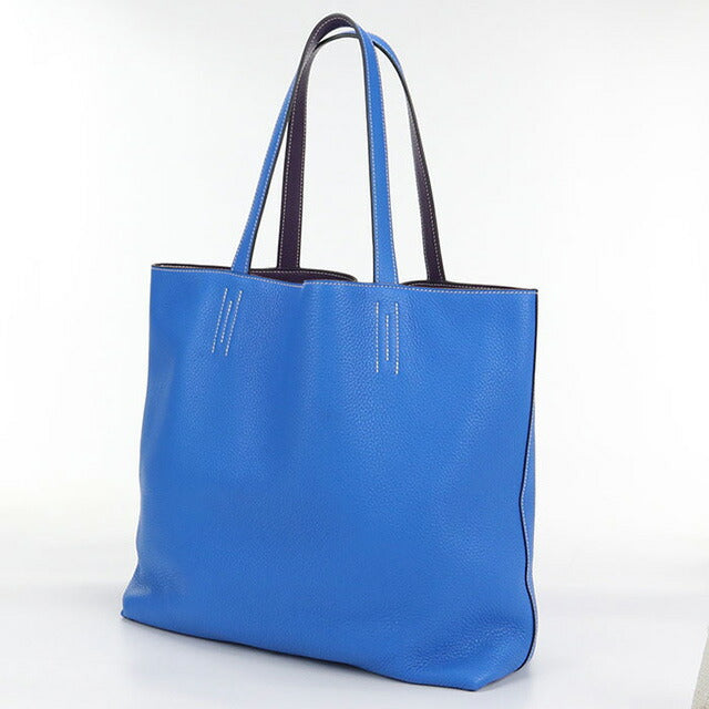 Used Hermes Tote Bag Unisex Brand HERMES Double Sense 36 Blue Bag USDHE100186011