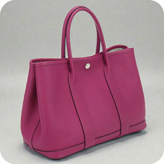 二手爱马仕手提包女士品牌 HERMES 花园派对 TPM 粉色包 USDHE100561011