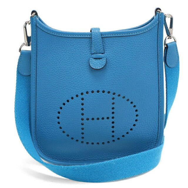 二手 Hermes 斜挎单肩包 女士品牌 HERMES Evelyn TPM 蓝色包 USDHE100754011