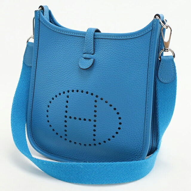 二手 Hermes 斜挎单肩包 女士品牌 HERMES Evelyn TPM 蓝色包 USDHE100754011