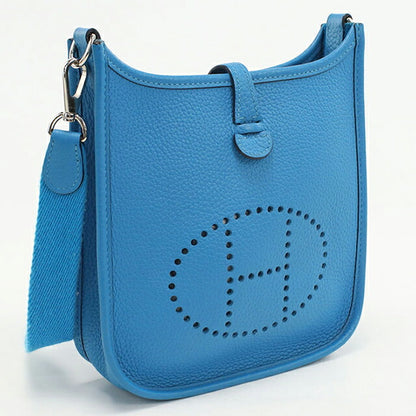 二手 Hermes 斜挎单肩包 女士品牌 HERMES Evelyn TPM 蓝色包 USDHE100754011
