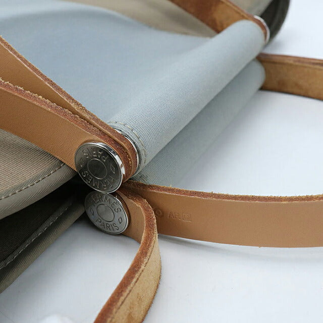 二手 Hermes 手提包 女士品牌 HERMES Kabak Elan PM 2WAY 卡其色包 USDHE101581011