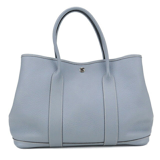 中古 エルメス トートバッグ レディース ブランド HERMES ガーデンパーティPM ブルー バッグ USDHE101582011