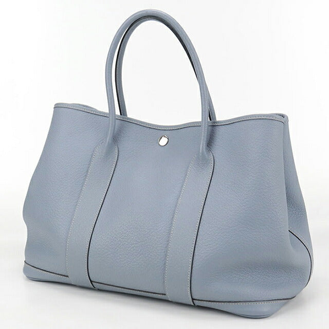 中古 エルメス トートバッグ レディース ブランド HERMES ガーデンパーティPM ブルー バッグ USDHE101582011
