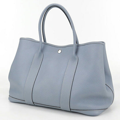 中古 エルメス トートバッグ レディース ブランド HERMES ガーデンパーティPM ブルー バッグ USDHE101582011