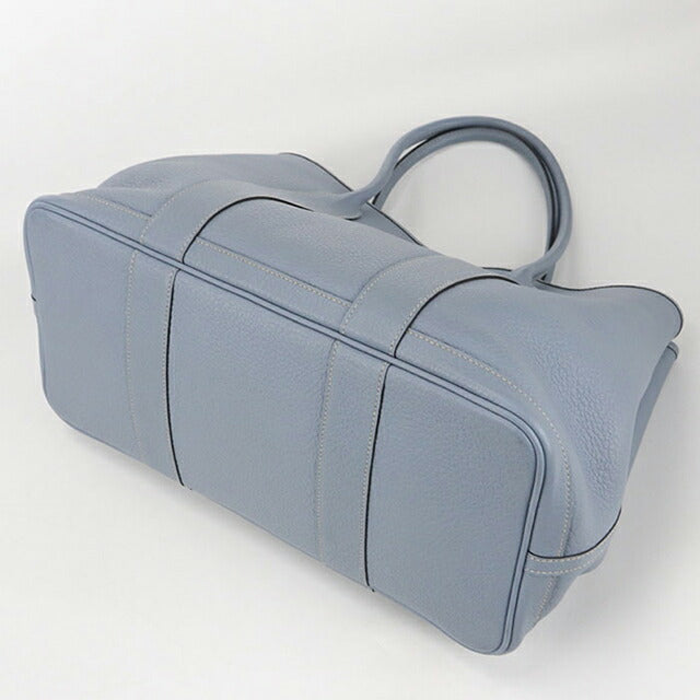 中古 エルメス トートバッグ レディース ブランド HERMES ガーデンパーティPM ブルー バッグ USDHE101582011