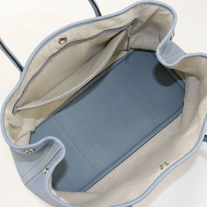 中古 エルメス トートバッグ レディース ブランド HERMES ガーデンパーティPM ブルー バッグ USDHE101582011