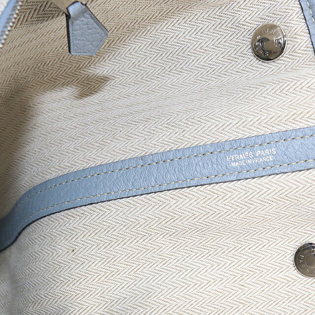中古 エルメス トートバッグ レディース ブランド HERMES ガーデンパーティPM ブルー バッグ USDHE101582011