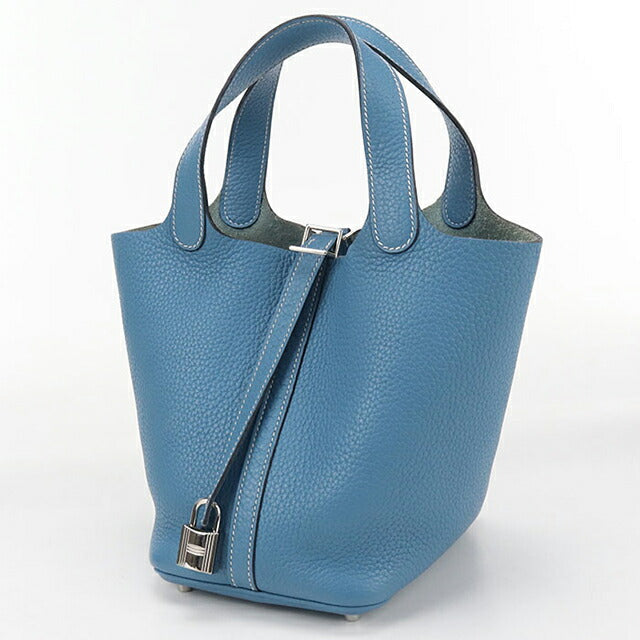 Used Hermes Handbag Ladies Brand HERMES Picotan Lock PM Blue Bag USDHE101795011