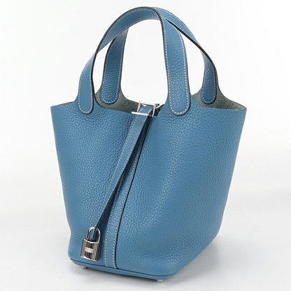 Used Hermes Handbag Ladies Brand HERMES Picotan Lock PM Blue Bag USDHE101795011