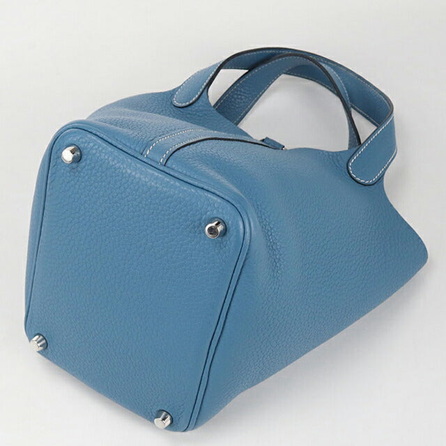 Used Hermes Handbag Ladies Brand HERMES Picotan Lock PM Blue Bag USDHE101795011