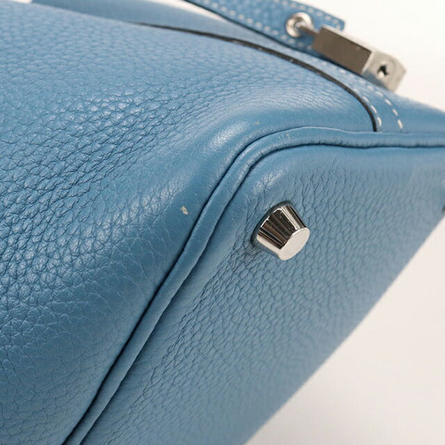 Used Hermes Handbag Ladies Brand HERMES Picotan Lock PM Blue Bag USDHE101795011
