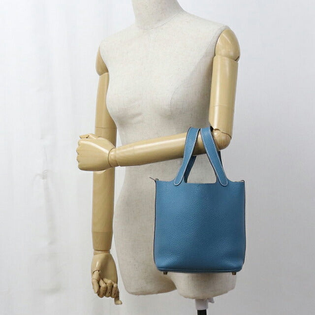 Used Hermes Handbag Ladies Brand HERMES Picotan Lock PM Blue Bag USDHE101795011
