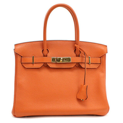 二手 Hermes 手提包 女士品牌 HERMES Birkin 30 橙色包 USDHE101820011