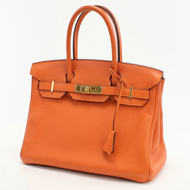 二手 Hermes 手提包 女士品牌 HERMES Birkin 30 橙色包 USDHE101820011