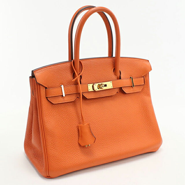 二手 Hermes 手提包 女士品牌 HERMES Birkin 30 橙色包 USDHE101820011