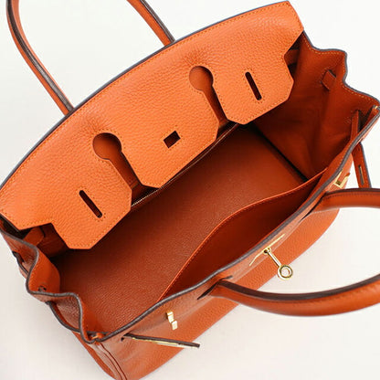 二手 Hermes 手提包 女士品牌 HERMES Birkin 30 橙色包 USDHE101820011