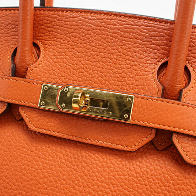 二手 Hermes 手提包 女士品牌 HERMES Birkin 30 橙色包 USDHE101820011