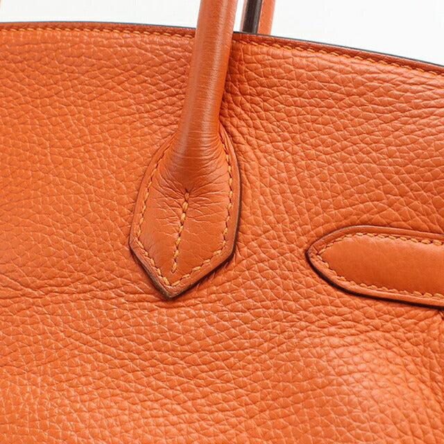 二手 Hermes 手提包 女士品牌 HERMES Birkin 30 橙色包 USDHE101820011