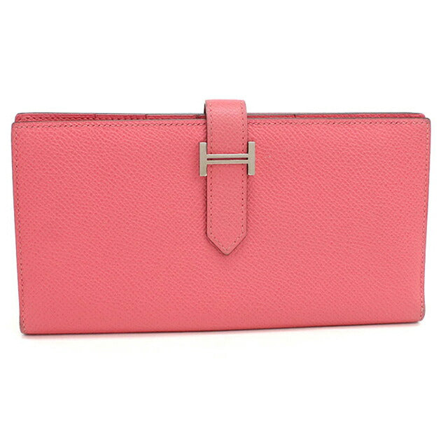 エルメス Hermes ベアンスフレ　長財布 　エトゥープ　ピンク　□O刻 中古 エルメス 長財布二折 レディース ブランド HERMES ベアンスフレ