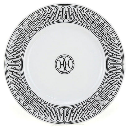 Used Hermes Dish Plate Brand HERMES H Deco Dessert Plate No1 White Accessory USDHE102901011