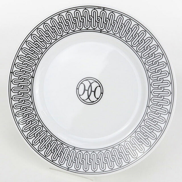 Used Hermes Dish Plate Brand HERMES H Deco Dessert Plate No1 White Accessory USDHE102901011
